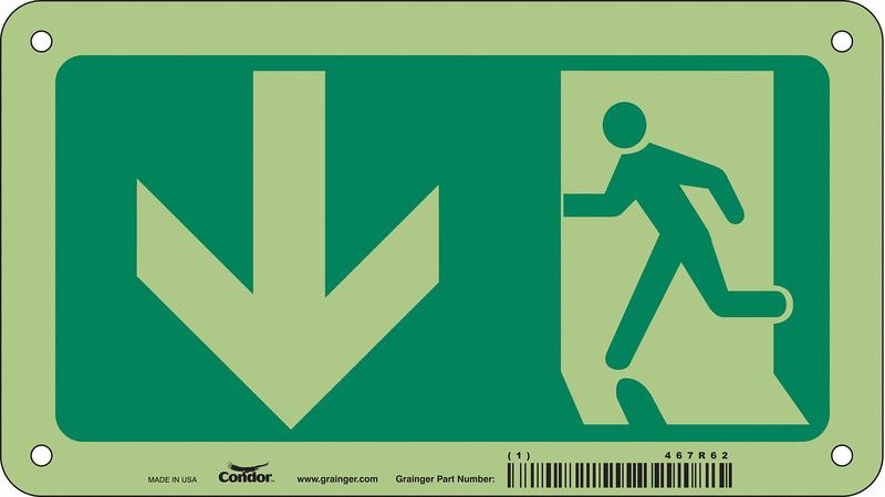 Safety Sign 4 1/2 in x 8 in Aluminum MPN:467R62