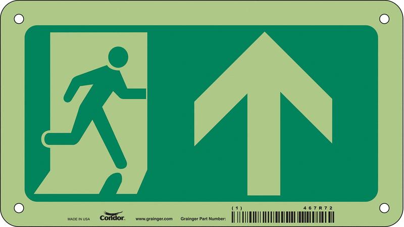 Safety Sign 4 1/2 in x 8 in Aluminum MPN:467R72