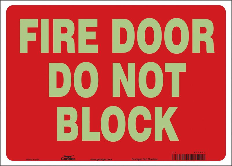 J7045 Safety Sign 10 in x 14 in Glow Vinyl MPN:467T17