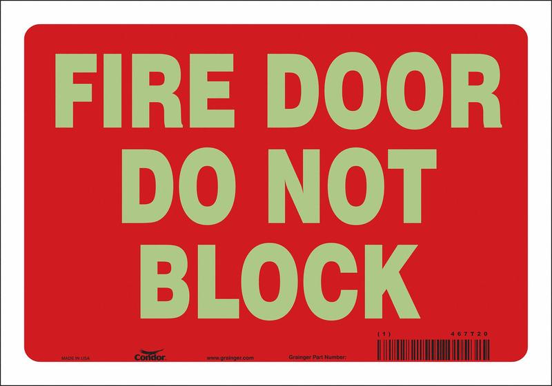 J7045 Safety Sign 7 in x 10 in Glow Vinyl MPN:467T20