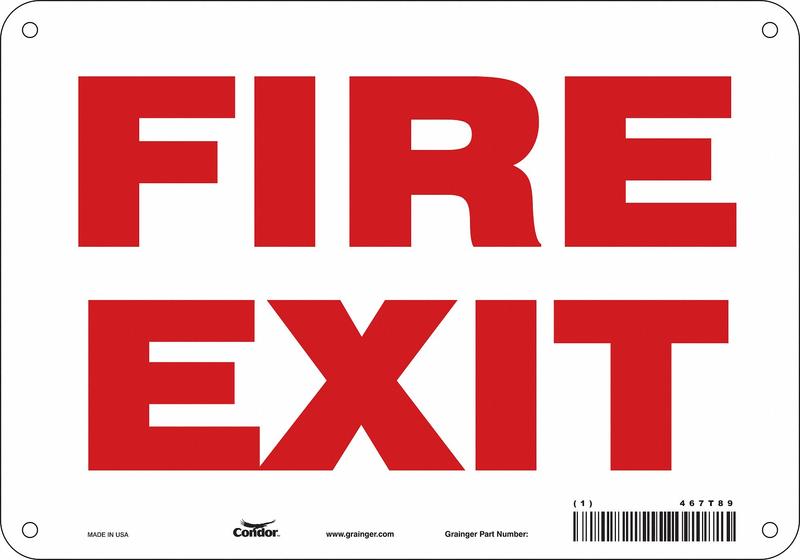 Safety Sign 7 in x 10 in Aluminum MPN:467T89