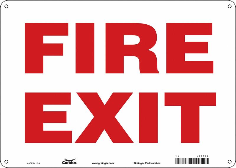 Safety Sign 10 in x 14 in Aluminum MPN:467T90