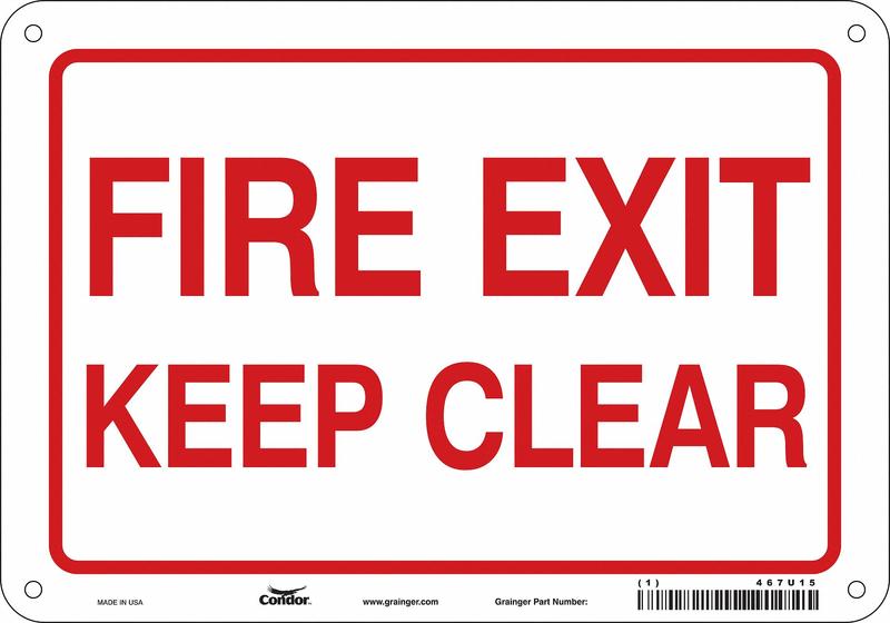 J9268 Safety Sign 7 in x 10 in Aluminum MPN:467U15