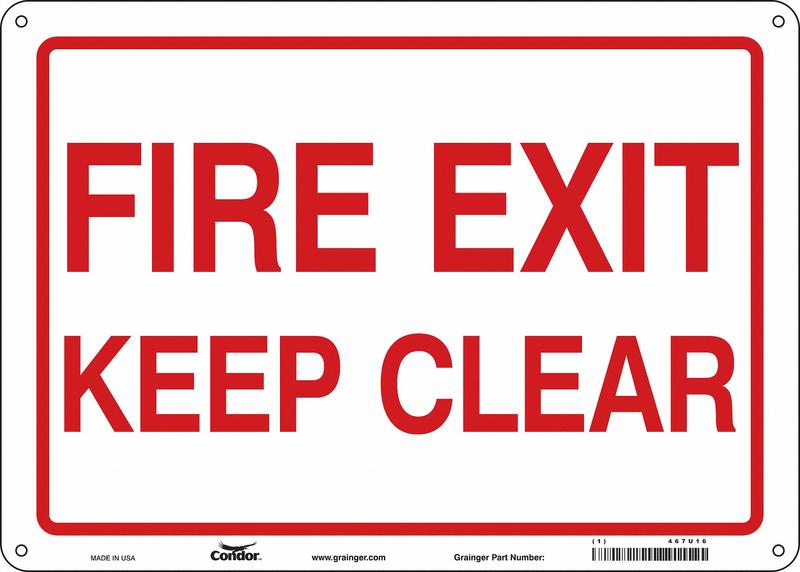 J9268 Safety Sign 10 in x 14 in Aluminum MPN:467U16