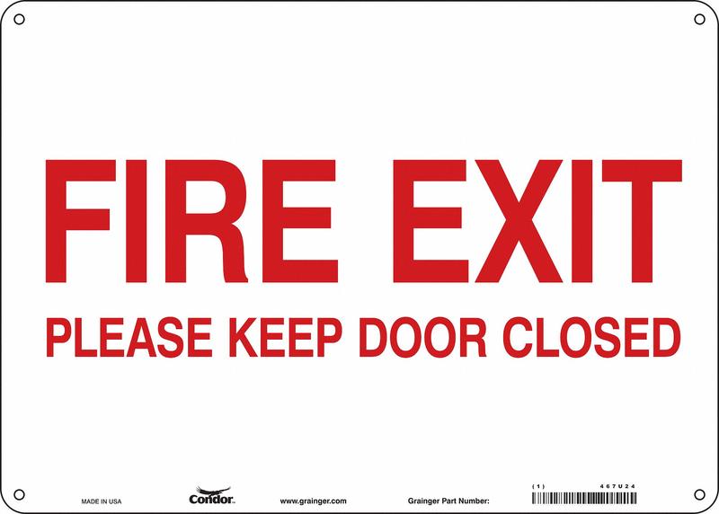 Safety Sign 10 in x 14 in Aluminum MPN:467U24