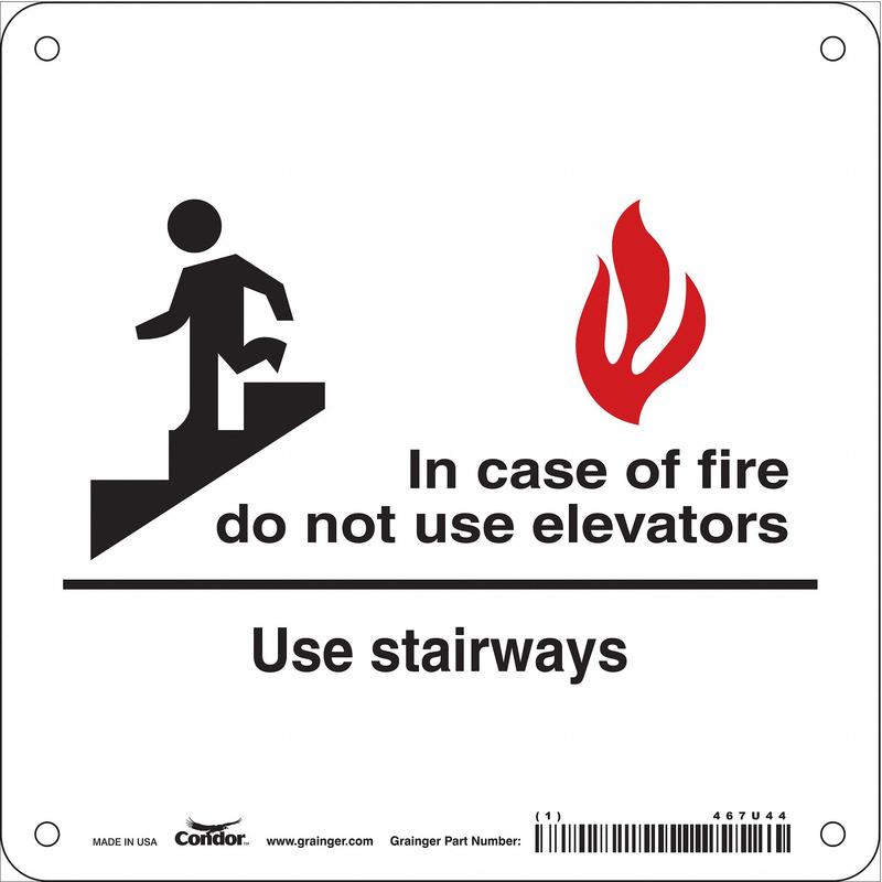 Safety Sign 7 in x 7 in Aluminum MPN:467U44