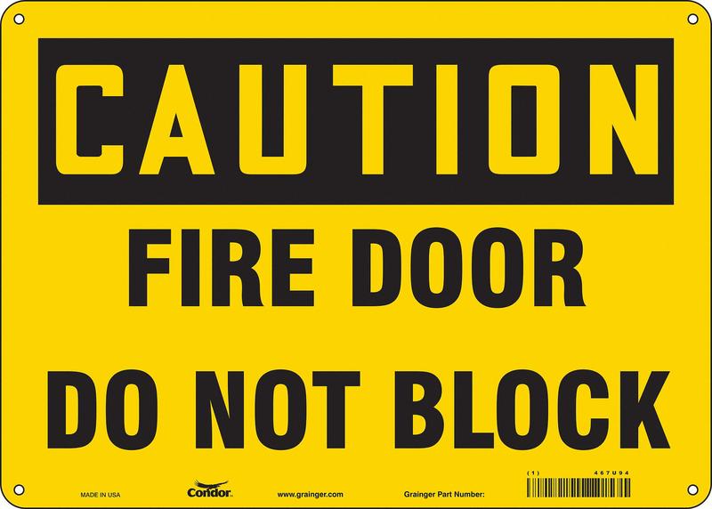 Safety Sign 10 in x 14 in Polyethylene MPN:467U94