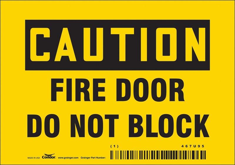 Safety Sign 3 1/2 in x 5 in Vinyl MPN:467U95