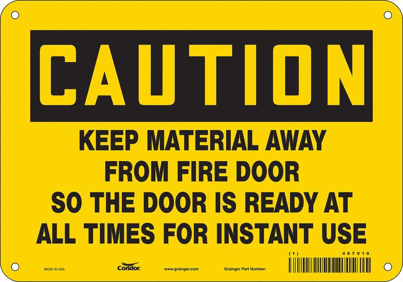 Safety Sign 7 in x 10 in Aluminum MPN:467V10