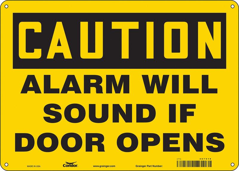 Safety Sign 10 in x 14 in Aluminum MPN:467V19