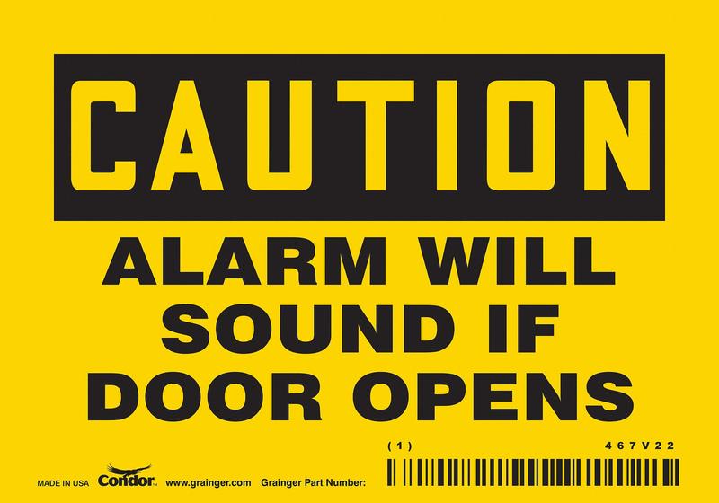 Safety Sign 3 1/2 in x 5 in Vinyl MPN:467V22