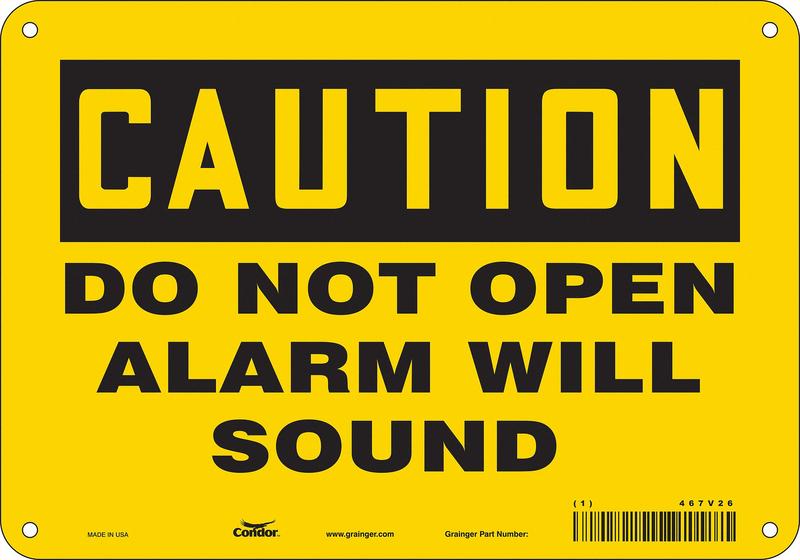 Safety Sign 7 in x 10 in Aluminum MPN:467V26