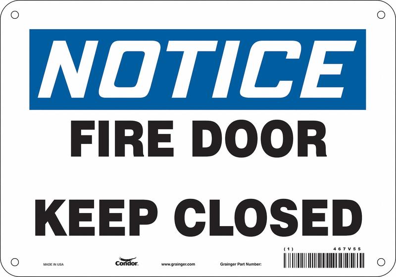 Safety Sign 7 in x 10 in Aluminum MPN:467V55