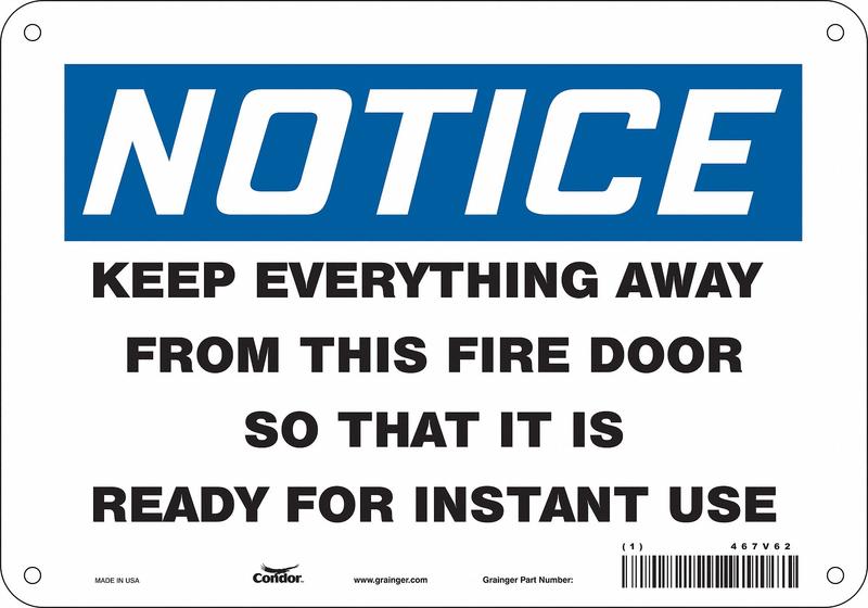 Safety Sign 7 in x 10 in Aluminum MPN:467V62