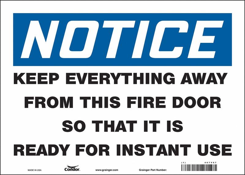 Safety Sign 10 in x 14 in Vinyl MPN:467V67