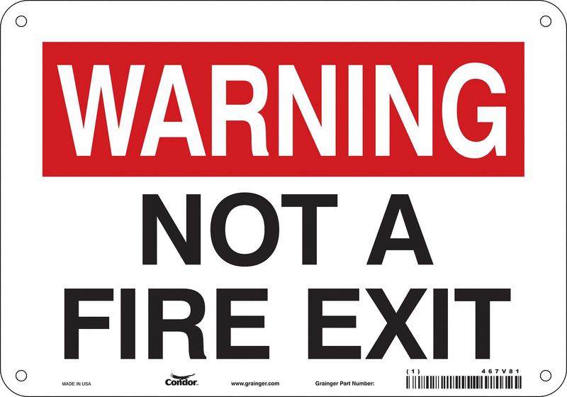 J9288 Safety Sign 7 in x 10 in Aluminum MPN:467V81