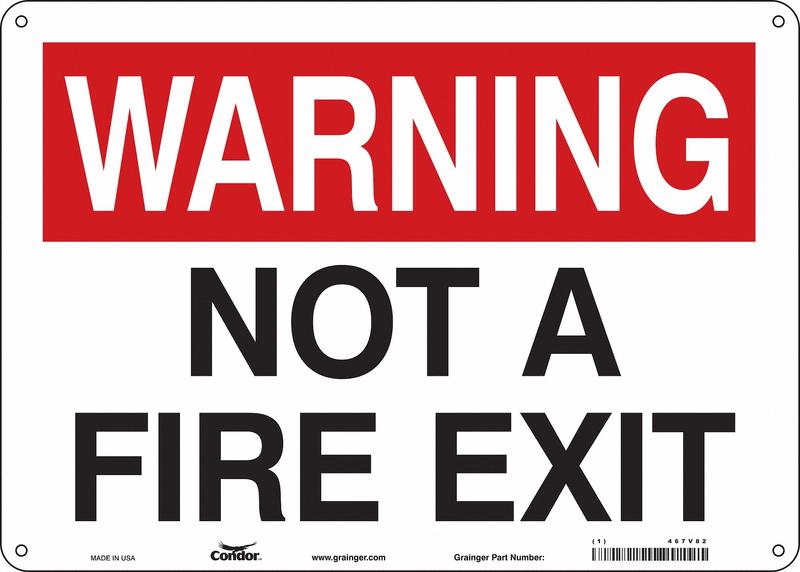 J9288 Safety Sign 10 in x 14 in Aluminum MPN:467V82