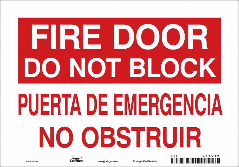 Safety Sign 7 in x 10 in Vinyl MPN:467V92