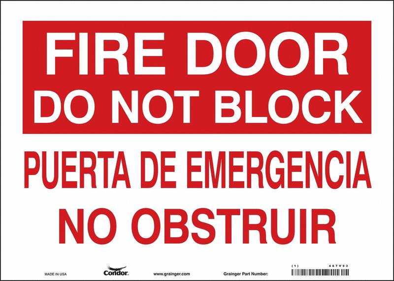 Safety Sign 10 in x 14 in Vinyl MPN:467V93