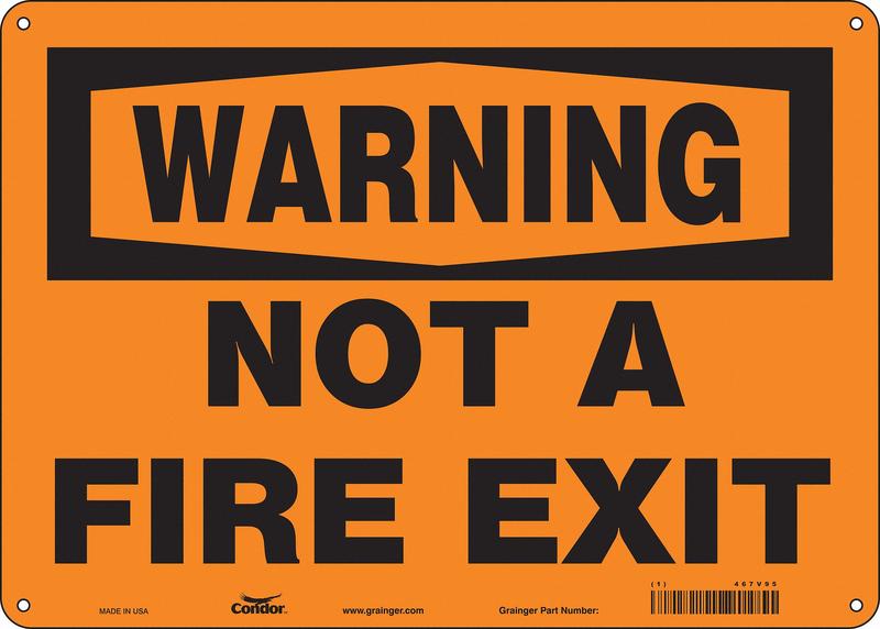 Safety Sign 10 in x 14 in Aluminum MPN:467V95