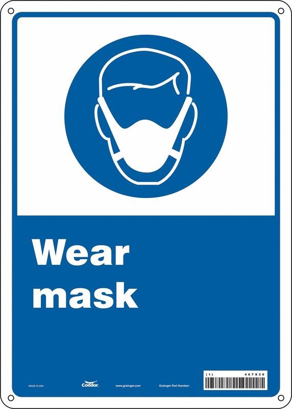 Safety Sign 14 in x 10 in Aluminum MPN:467X36