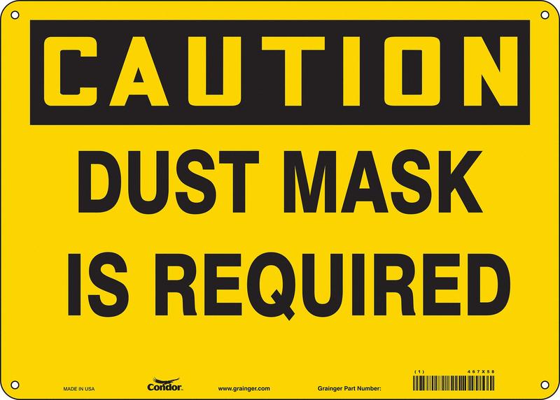 Safety Sign 10 inx14 in Polyethylene MPN:467X58