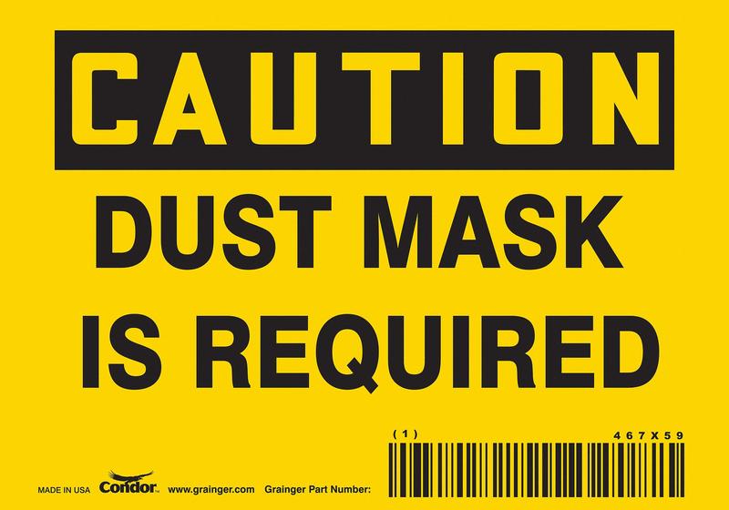 Safety Sign 3 1/2 inx5 in Vinyl MPN:467X59