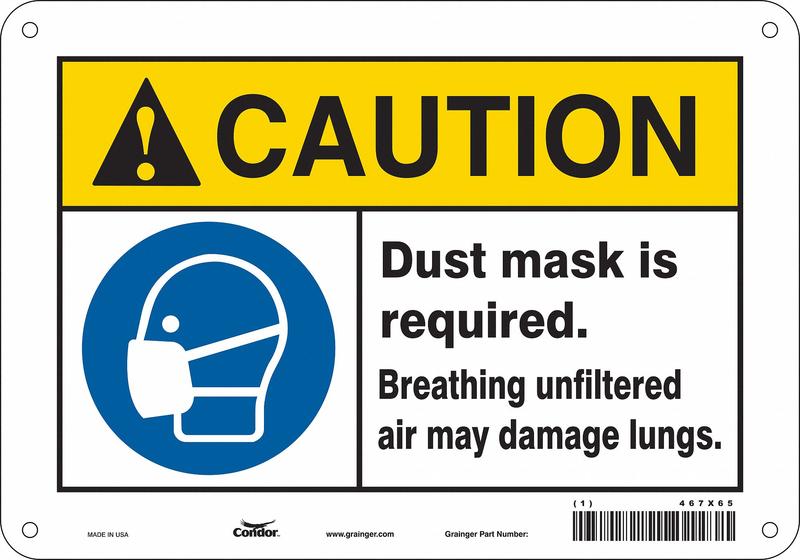 Safety Sign 7 inx10 in Polyethylene MPN:467X65