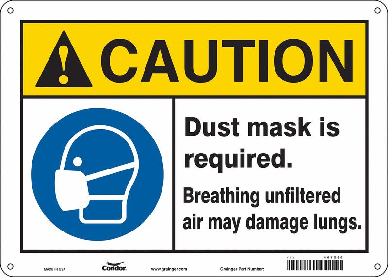 Safety Sign 10 inx14 in Polyethylene MPN:467X66