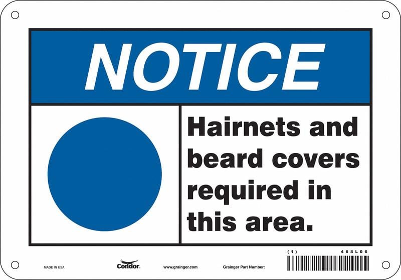 Safety Sign 7 in x 10 in Polyethylene MPN:468L06