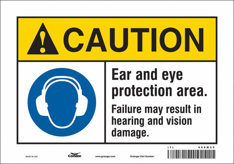 Safety Sign 7 inx10 in Vinyl MPN:468M20