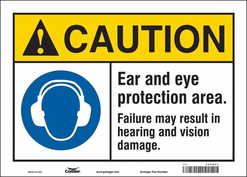 Safety Sign 10 inx14 in Vinyl MPN:468M21
