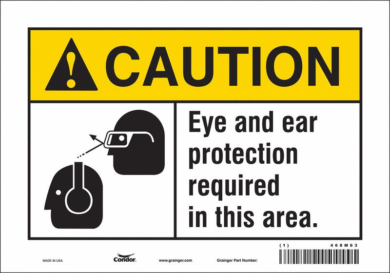 Safety Sign 7 inx10 in Vinyl MPN:468M63