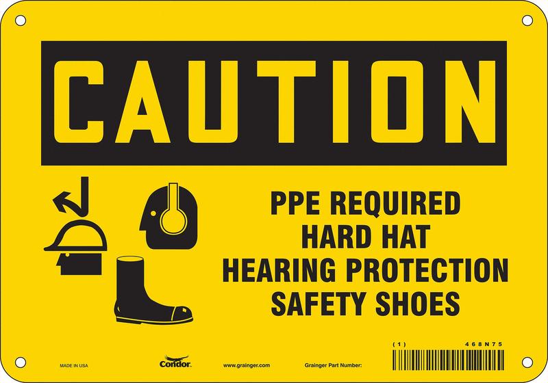 Safety Sign 7 in x 10 in Aluminum MPN:468N75