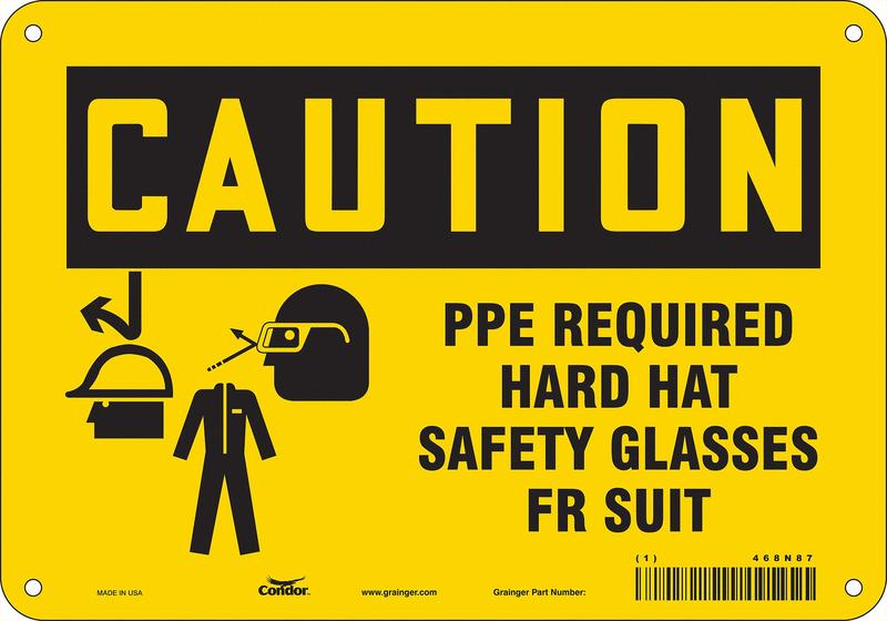 Safety Sign 7 in x 10 in Aluminum MPN:468N87