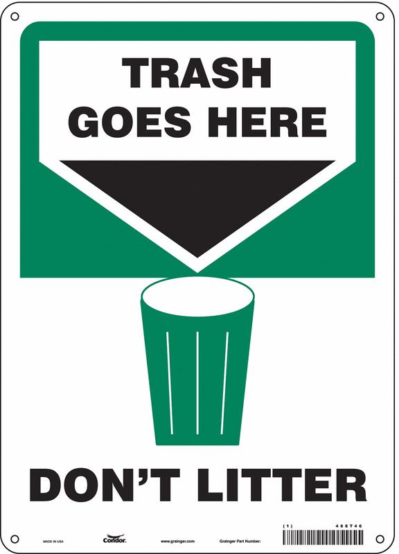 Safety Sign 14 in x 10 in Polyethylene MPN:468T46