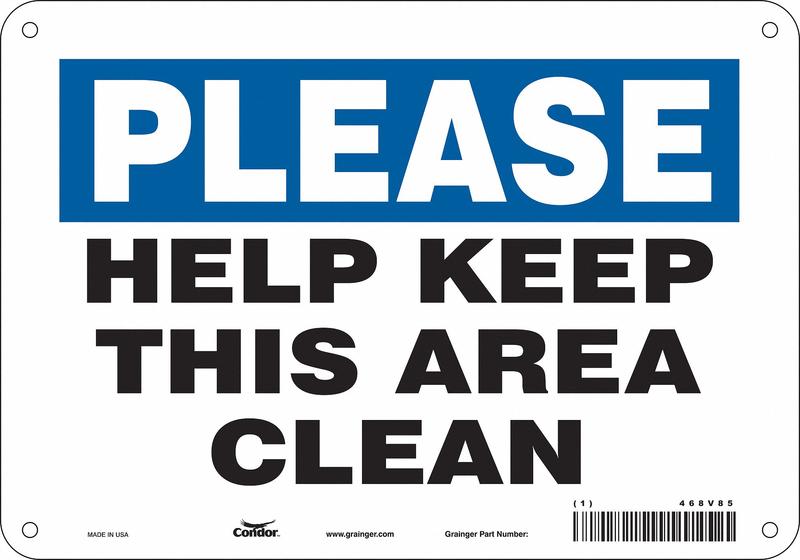 Safety Sign 7 in x 10 in Polyethylene MPN:468V85