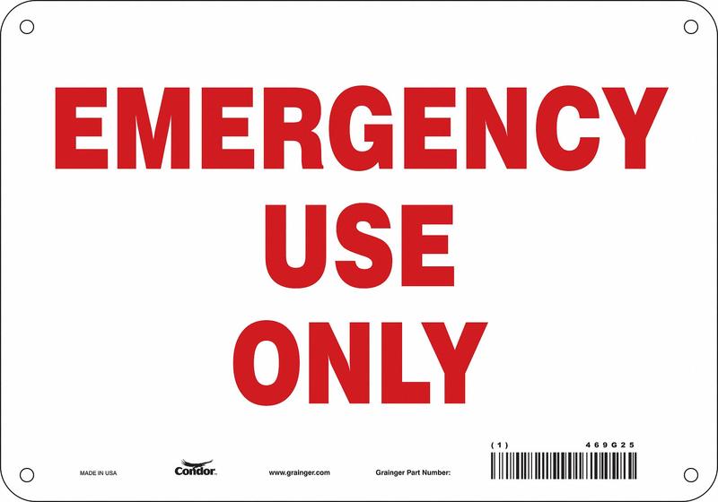 Safety Sign 7 in x 10 in Aluminum MPN:469G25