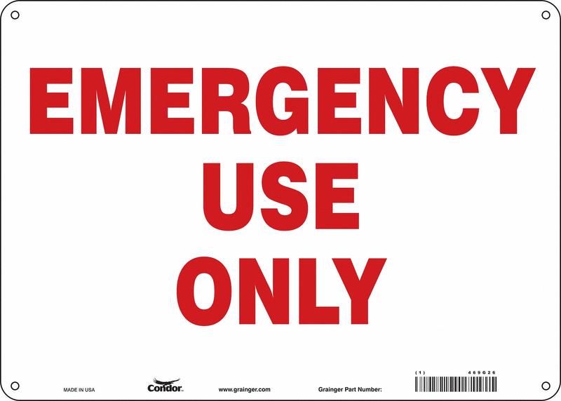 Safety Sign 10 in x 14 in Aluminum MPN:469G26