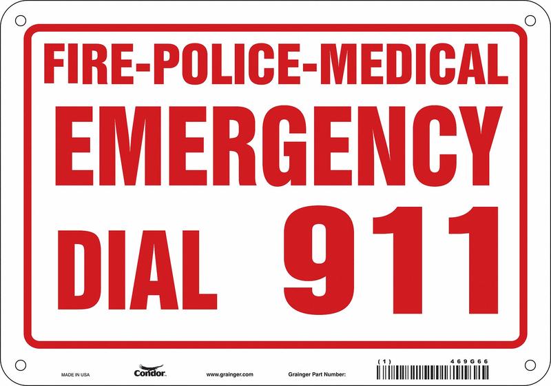 J9329 Safety Sign 7 in x 10 in Aluminum MPN:469G66