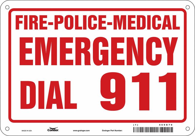 J9329 Safety Sign 7 in x 10 in Polyethylene MPN:469G70