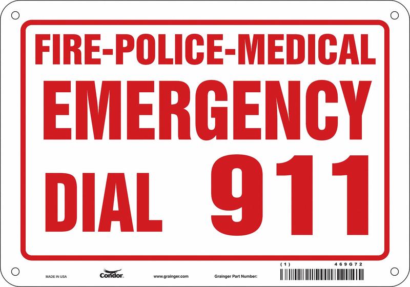 J9329 Safety Sign 7 in x 10 in Polyethylene MPN:469G72