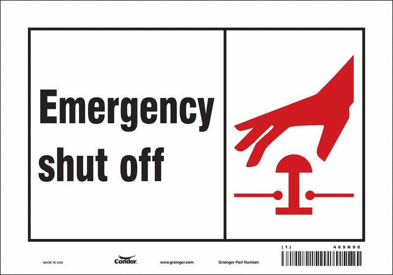 Safety Sign 7 in x 10 in Vinyl MPN:469H90