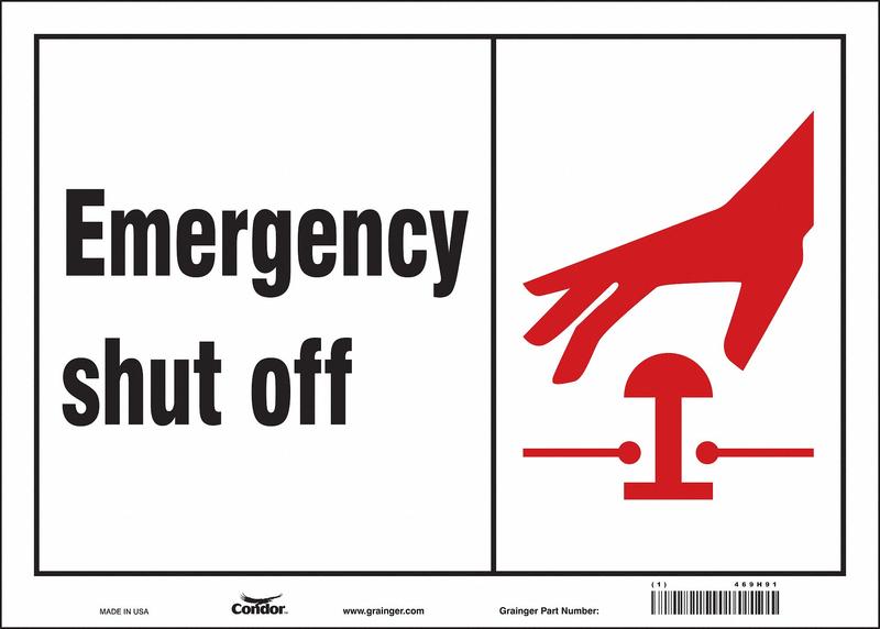 Safety Sign 10 in x 14 in Vinyl MPN:469H91