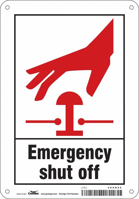 Safety Sign 10 in x 7 in Aluminum MPN:469H92