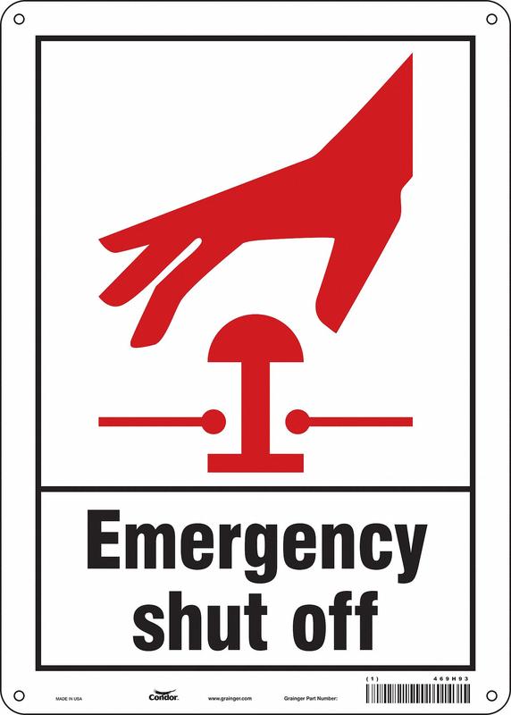 Safety Sign 14 in x 10 in Aluminum MPN:469H93