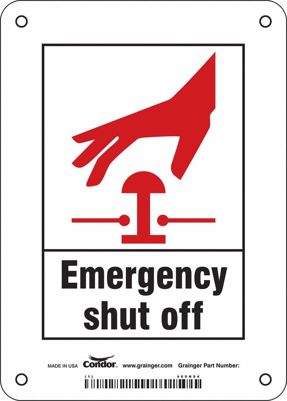 Safety Sign 7 in x 5 in Polyethylene MPN:469H94