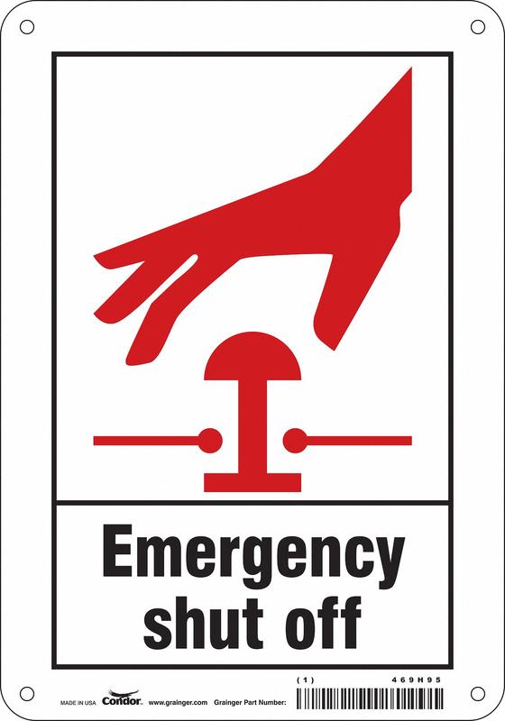 Safety Sign 10 in x 7 in Polyethylene MPN:469H95