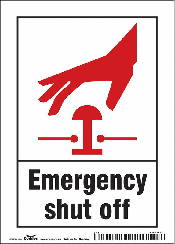 Safety Sign 7 in x 5 in Vinyl MPN:469H97