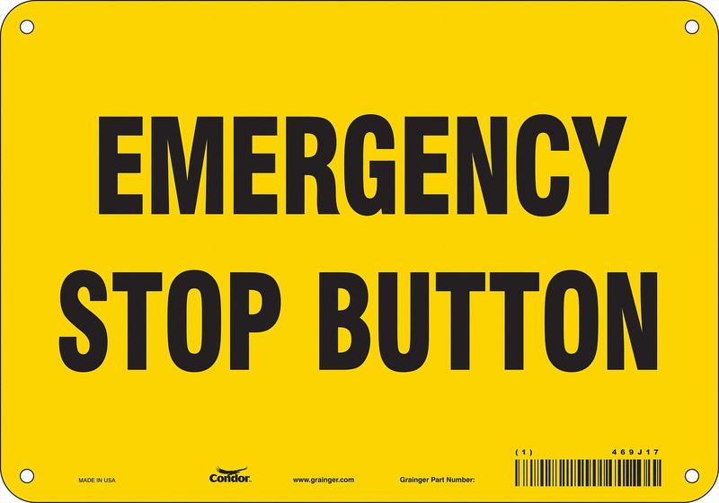 Safety Sign 7 in x 10 in Aluminum MPN:469J17